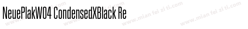 NeuePlakW04 CondensedXBlack Regular字体转换